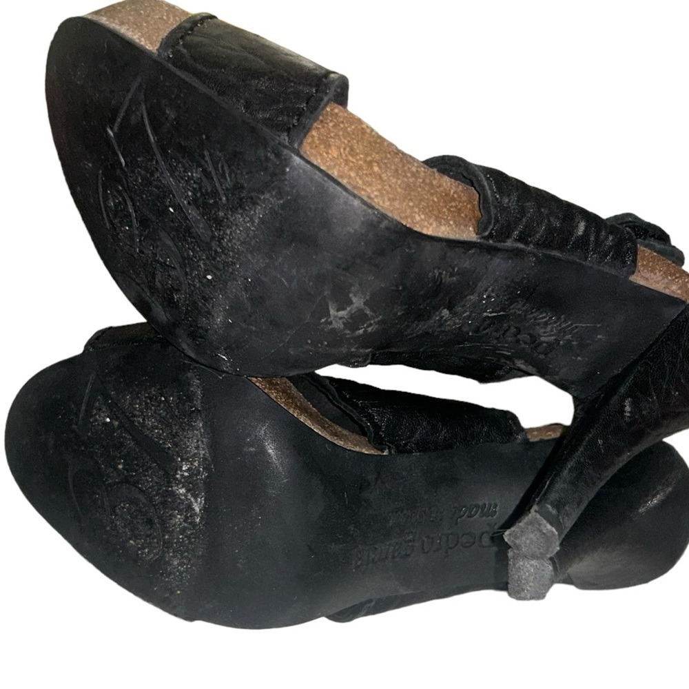 Pedro Garcia black leather platform heels size 37 1/2 size 7.5 - Picture 5 of 10